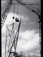 ROUEN (76) OLD-MARCH / POSE of the METALLIC VAULT FRAME in 1977