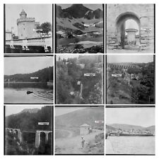 Bicycle, France, Bugard, old photos glass plate, set of 10 negatives 6x9 cm
