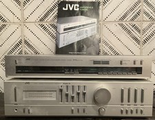 Vintage JVC A-X4 Amp & T-X6 Tuner Set W/ original Brochure- 1980 Japan Hi-Fi