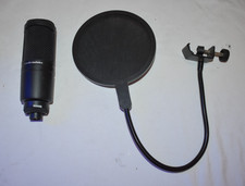 Audio Technica AT2020 Cardioid Condenser XLR Microphone + Pop Filter