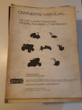 manuel d utilisation de tondeuse autoportée ROPER LT12french en anglais