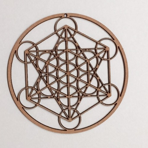 Cube métatron en bois - le,