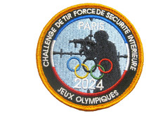 POLICE PATCH J.O PARIS 2024 SHOOTING CHALLENGE INTERIOR SECURITY