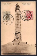 Old postcard Loncin, monument of the enclosure 1931 