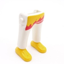 40053 Playmobil Paire de Jambes Blanc Jaune Rouge Baskets Jaunes