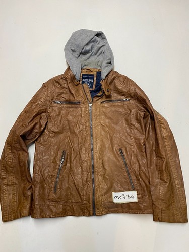 Veste moto cuir vintage - en,
