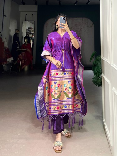 Kaftan abaya soie gaji - kaftan, en