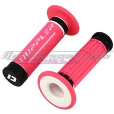 Poignées DOPPLER 3d rose - noir - blanc universel moto scooter revetement