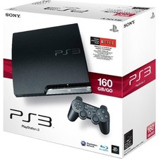 Console Sony Playstation 3 Ps3 Slim 160go avec une manette