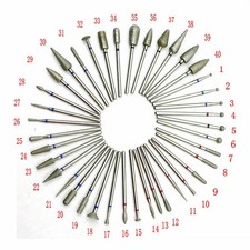 Dental Diamond Polishing Burs Drill 2.35mm for High Low Speed Handpiece 40 Types