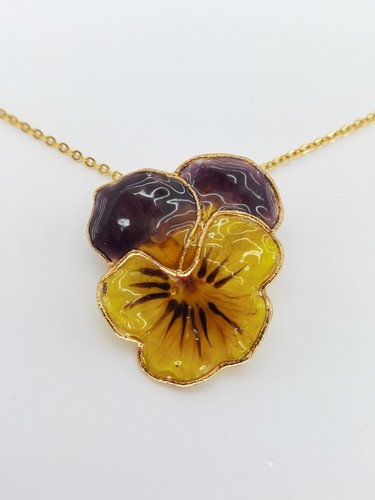 Collier pendentif fleur - collier, (