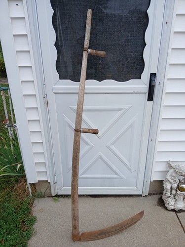 Vintage scythe hay sickle - vintage, scythe,