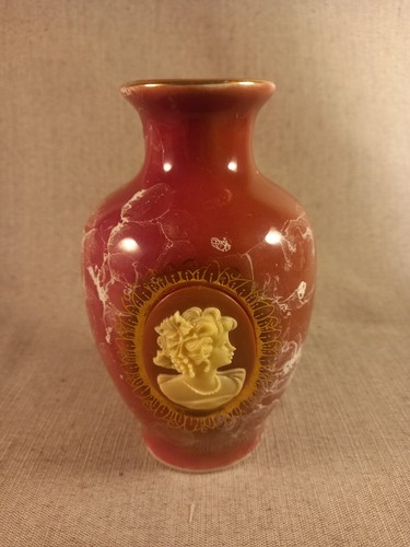 Ancien vase marbré rose - , et