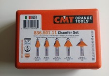CMT ORANGE TOOLS : coffret 5 fraises chanfrein queue 12,7 mm