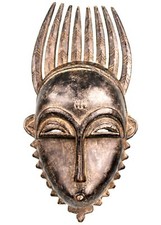 Art Africain - Ancien & Authentique Masque de Portage Yohoure Yaouré - 34 Cms ++