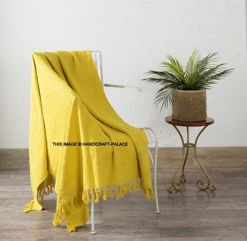 écharpe coton jaune - Écharpe, en