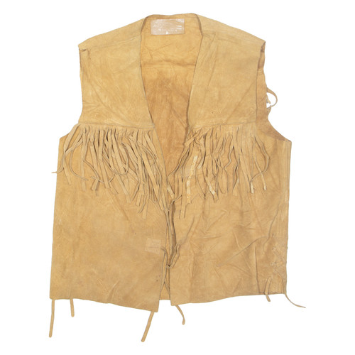 Gilet cuir marron pour - gilet,