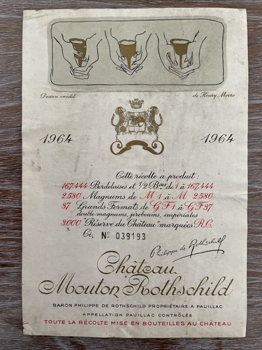 étiquette château mouton - Étiquette,