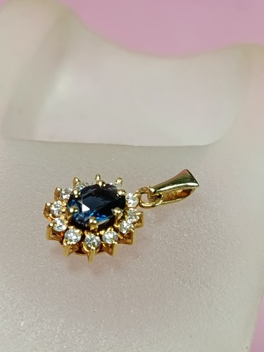 Pendentif carats saphir - or, 18