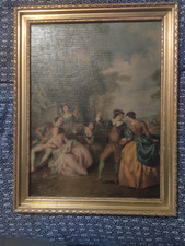 ancien tableau huile sur toile