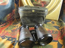 old small pair of theatre or military binoculars 19th century works case