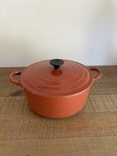 Cocotte Le Creuset en Fonte Émaillée Orange - Ø22,7cm environ