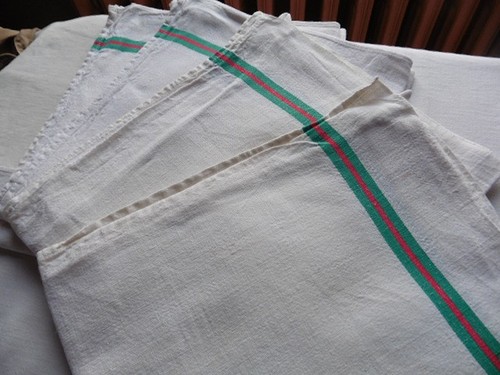 Anciens torchons blanc - 4,