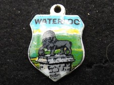 WATERLOO vintage sterling silver enamel travel souvenir charm Battle of Waterloo