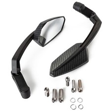 Pair of Mirrors Mirrors Motorcycle Scooter Custom Black DX+SX