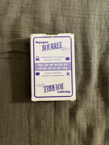 Jeu cartes voyage - cartes, bourrée