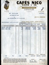 CAEN (14) CAFES NICO / ROASTER "LAIR & Cie" invoice in 1969