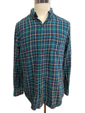 CHAPS Flanelle Vert Bleu L