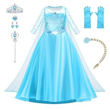 Déguisement Robe Princesse Fille Robe Enfant de Princesse avec Accessoires de...