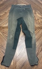 Pikeur Full Seat Breeches Size 28L Horse Riding Equestrian Pants Green -AS IS