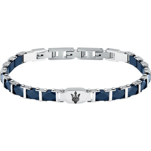 Bracelet silver black blue - silver,