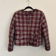 Monoprix Femme Jacket Plaid Down Puffer Coat Women's 46 L