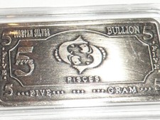 1 LINGOT 5 GRAMMES ARGENT