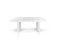 Table À Manger Rectangulaire Allongeable Blanc Usé Nobilité Moderne