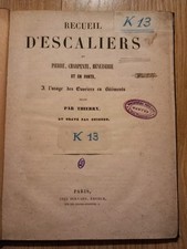 Livre Ancien Très Rare- Le recueil d'escaliers en pierre, charpente, menuiserie