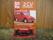 2 CV CITROEN POSTE BELGE BELGIQUE  MINIATURE 1/43  BOITE FASCICULE ENVOI GRATUIT