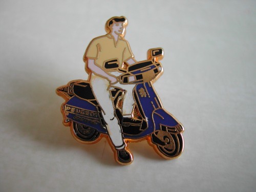 Pin moto scooter bleu - /,