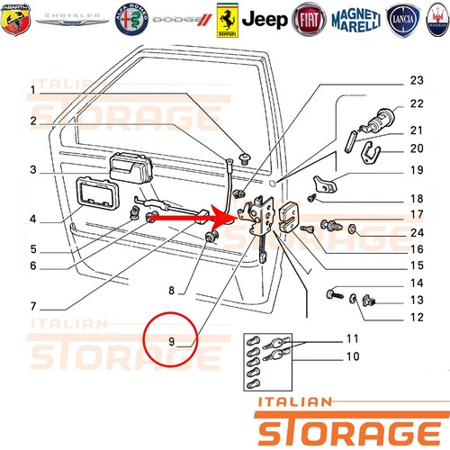 Fiat uno turbo serratura - turbo, ie