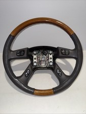 2003-2006 Cadillac Escalade Steering Wheel W/Controls Rare OEM Neutral Woodgrain