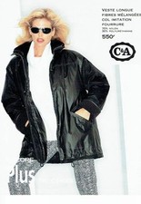Publicité Advertising  0817  1996  C & A  veste fausse fourrure  pret à porter