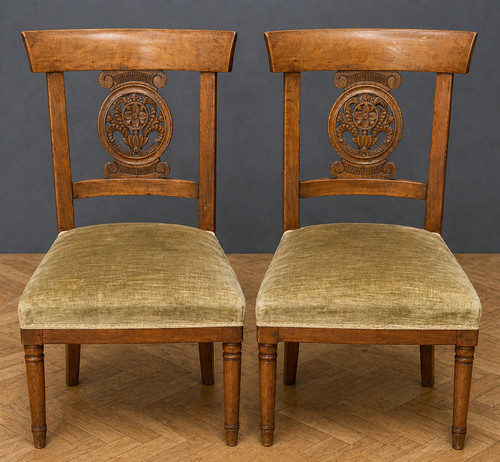 Paire chaises époque - paire, d’époque