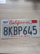 Plaque Immatriculation Américaine État De Californie Plaque Officielle 