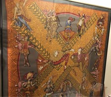 Hermes Carre Muse Nijinski Vintage Silk Square Ballet Scarf Used