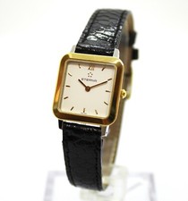 Montre À Quartz Eterna 1856 En Acier Et Or Avec Bracelet En Cuir Noir