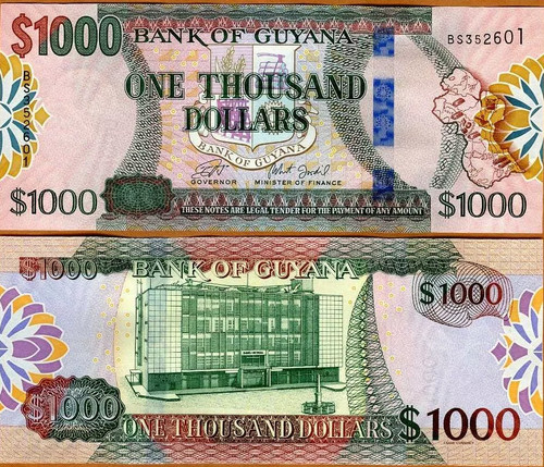 Guyane guyana billet 1000 - guyana,
