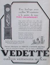 ADVERTISEMENT CLOCK WITH CHIME WESTMINSTER STAR SAVERNES 1927 FRENCH AD